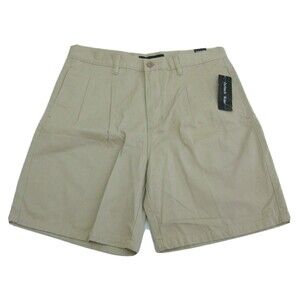 New OUTBACK RIDER Men's (Size 34) Beige Khaki Pleated Chino Shorts 4 Pockets